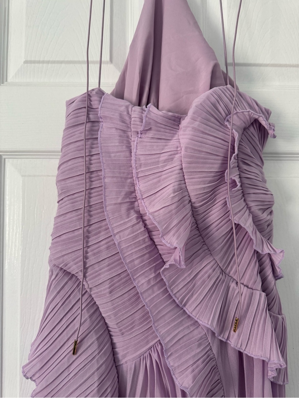 New Florence the Label Lavender Pleated Ruffle Dress - Picture 3 of 3